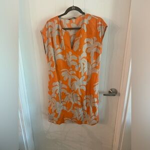 Tommy Bahama 100% Linen Cap-Sleeve Dress